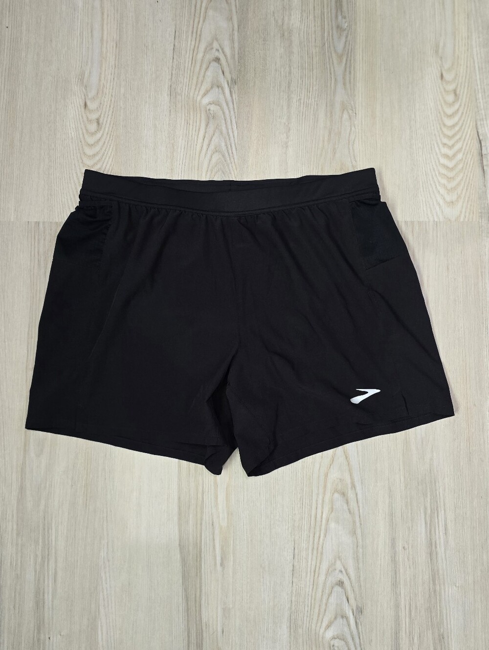 Brooks Mens Journey 5" Black Athletic Running Shorts Size L